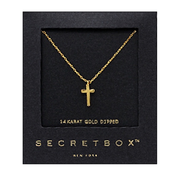 14K Gold-dipped Cross Necklace - Picture 1 of 1